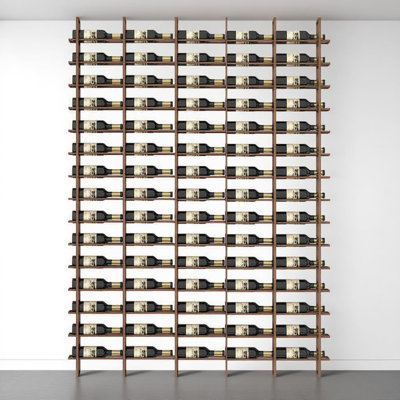 Large Wall Mount Wine Rack, 16 Tier 80 Bottle Wine Storage Organizer Display Holder, Modern Metal Wine Storage For Wine Cellars, Home Bars, Kitchens, by Orren Ellis