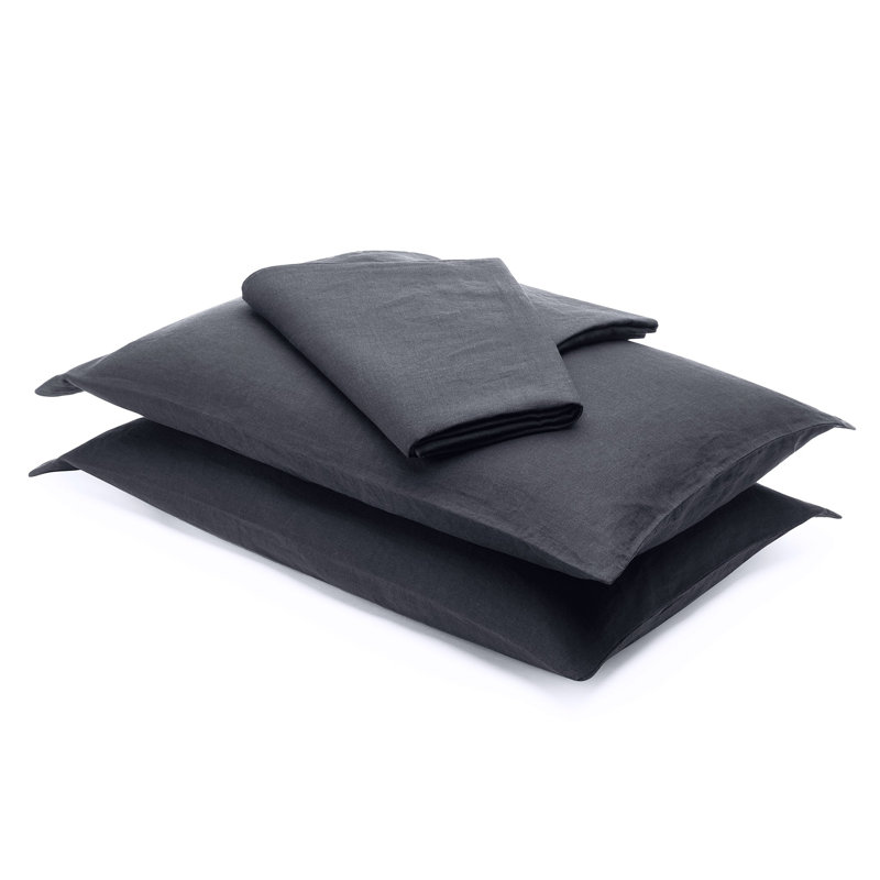 Drap en lin , Drap plat grand, Gris crépuscule