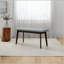 Banc rembourré en bois massif Carlos