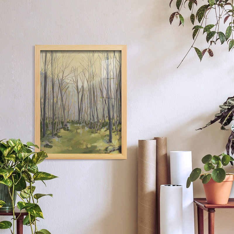 Delicate Forest II - reproduction de cadre photo simple, H 15 po x l 12 po x P 1 po, Naturel