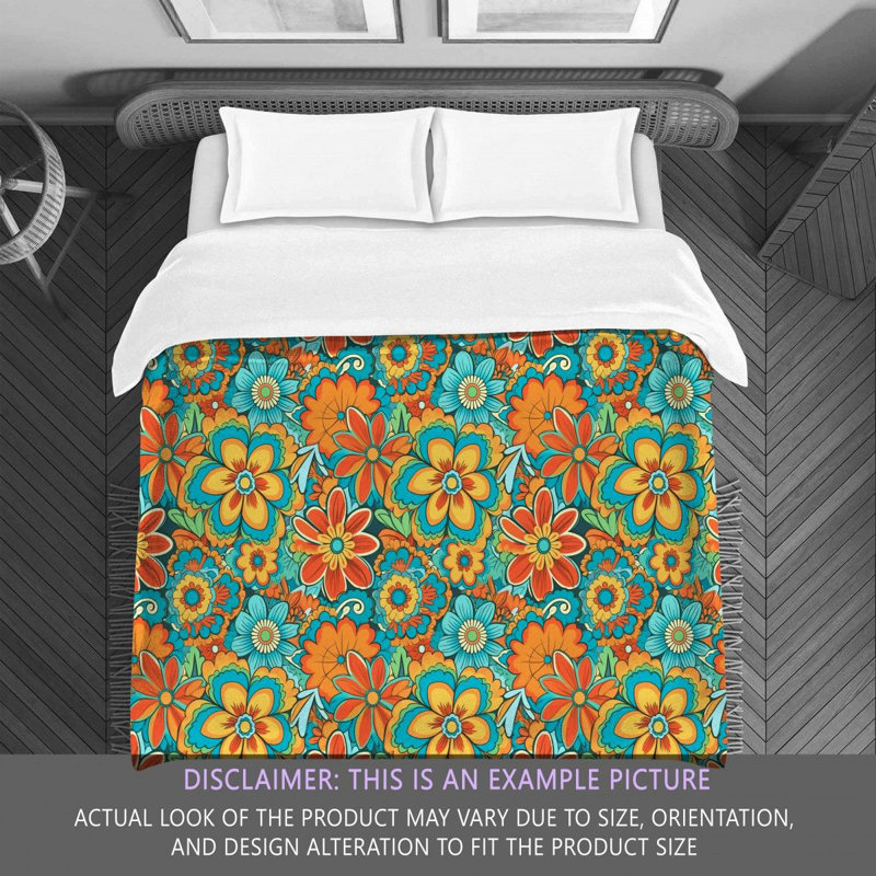 Polyester Floral Comforter, Twin Extra Long Comforter