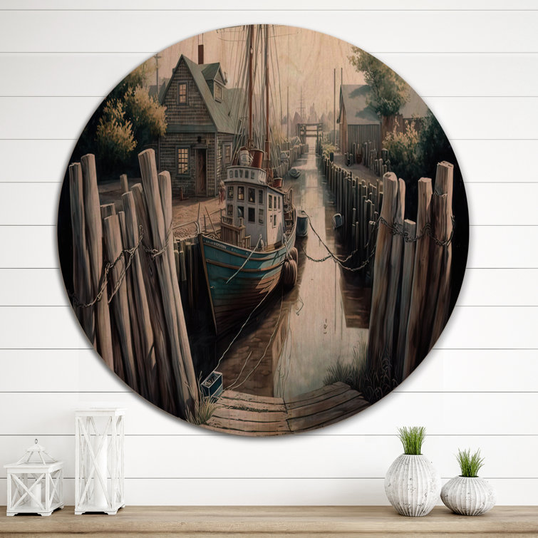 Old Fishing Boat - Boats Canvas Wall Art Print 4 Piece Set Longshore Tides