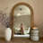 Half-circle Manufactured Wood Full Length Mirror-1436803374