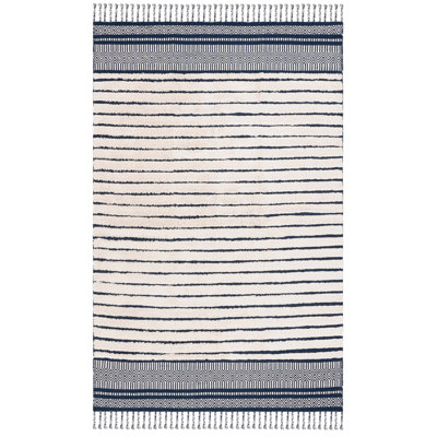 Cochecton Hand Woven Cotton Pile Striped Rug