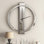 Glass Wall Clock Mirrored Round Accent Clock 60x68cm