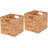 Wicker Storage Cubes Wicker Storage Baskets Rectangular Laundry Organizer Totes For Shelves,Foldable Handwoven Water Hyacinth Storage Baskets For Organizing Set Of 2 Pcs.