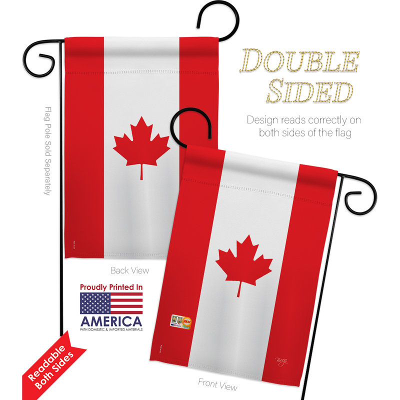 Ensemble de drapeaux décoratifs en polyester 2 faces 19 x 13 po 2 pièces canada impressions