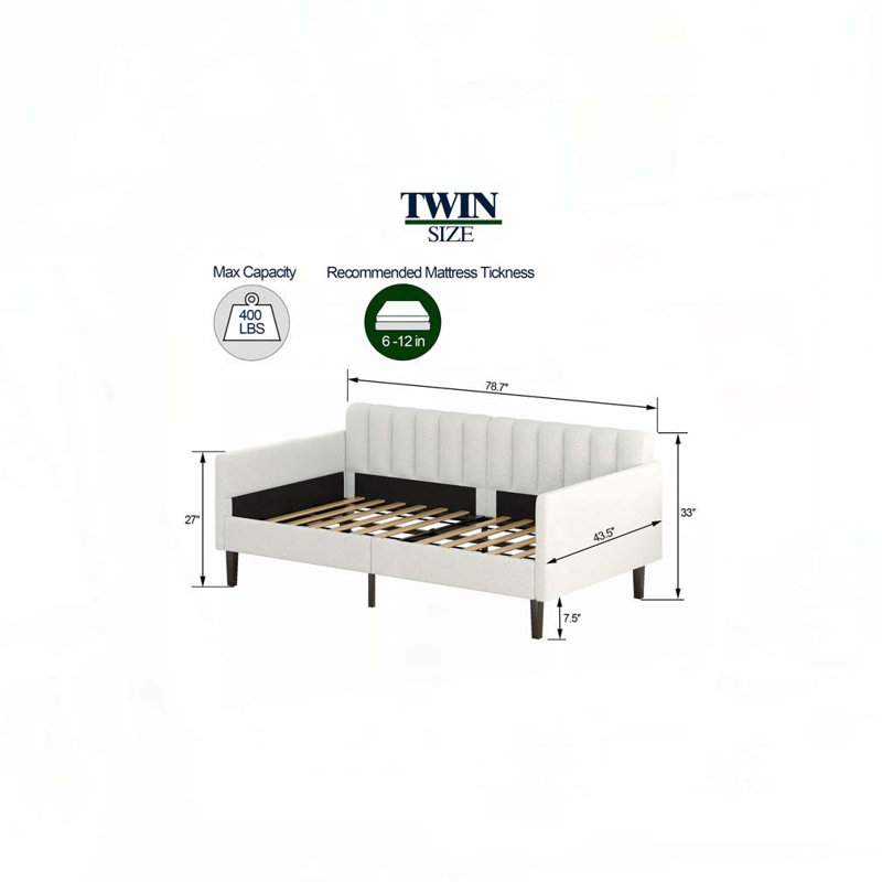 Boucle Upholstered Daybed