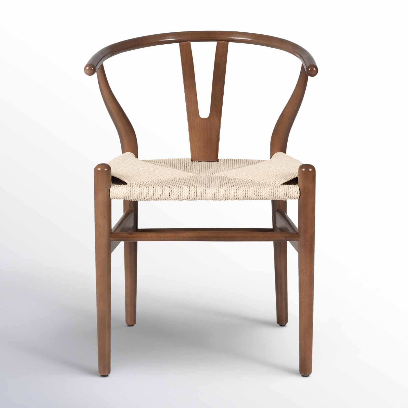 Wyn Woven Solid Wood Dining Chair, Walnut / Natural, 1