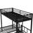Twin over Twin & Twin Bunk Beds for 3, Twin XL over Twin & Twin Bunk Bed Metal Triple Bunk Bed, Black-515216603