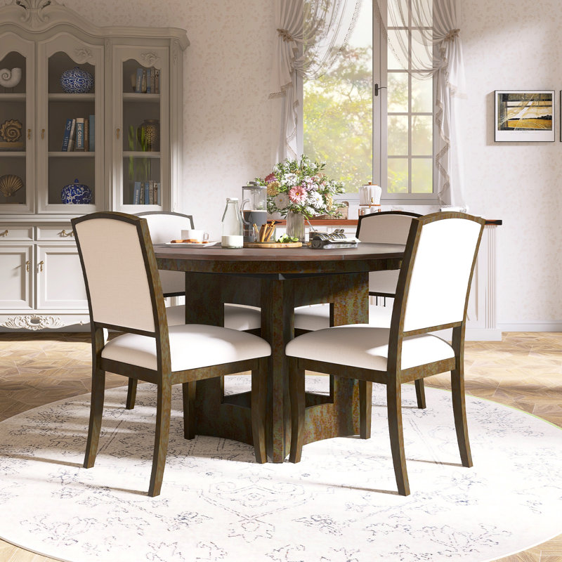 Ensemble de table de salle à manger extensible 5 pièces Farmhouse, Espresso