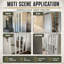 Porte pliante en miroir 24 "x 96" blanche avec trousse de quincaillerie d'installation-131124826-131124830