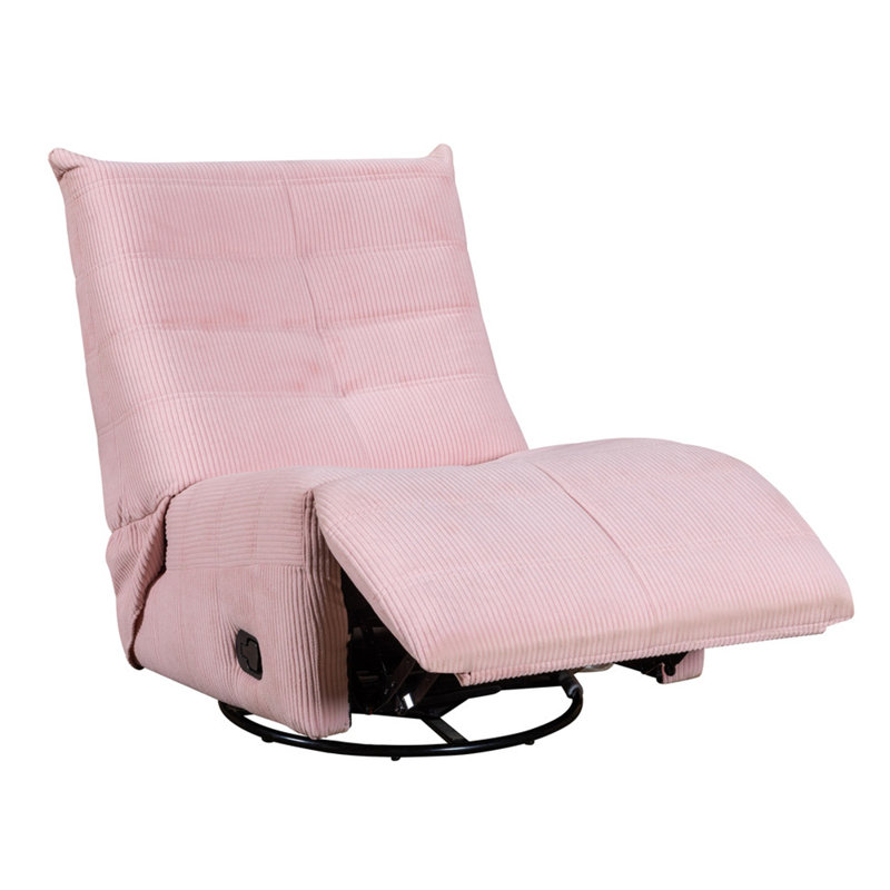 Giorgia 31"W Pink Corduroy Swivel Glider Recliner
