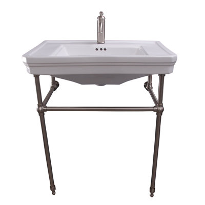 Barclay 21'' White Vitreous China Rectangular Bathroom Sink with Overflow