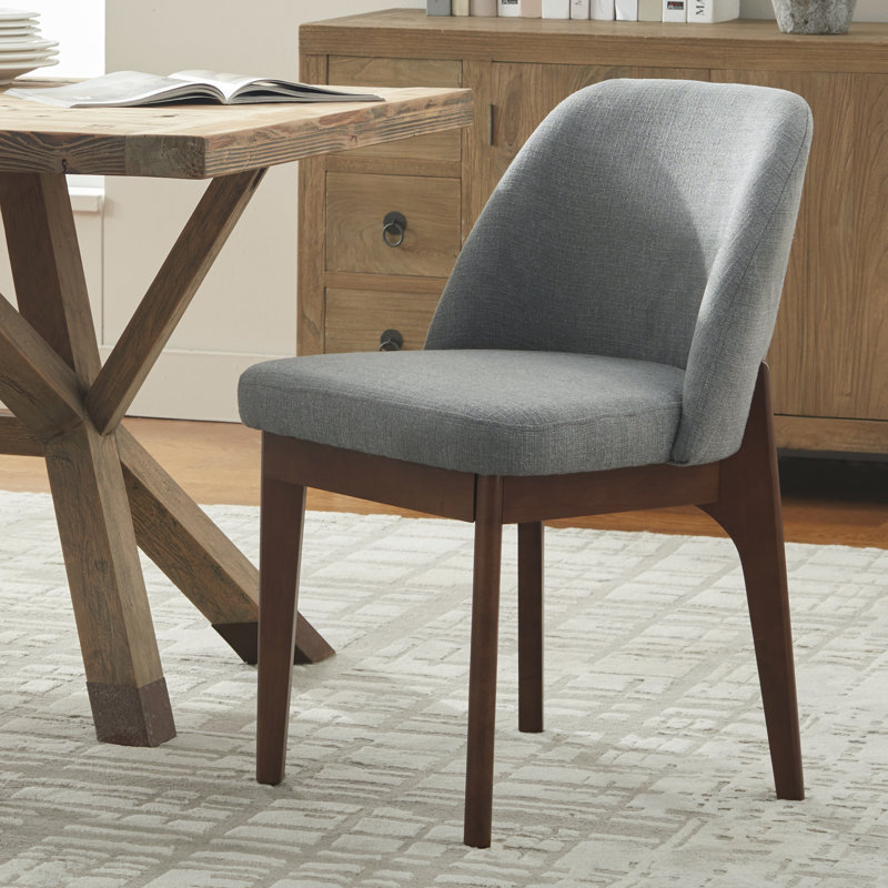 Chaises de salle à manger rembourrées en polyester 19,5 po Bason, Gris