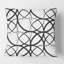 Motif géométrique monochrome - Coussin Mid-Century-2091325257