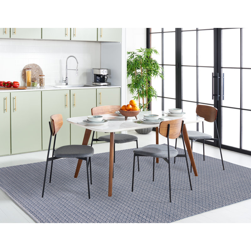 Tapis en coton tissé à la main Absaln, Rectangle 9 pi x 12 pi