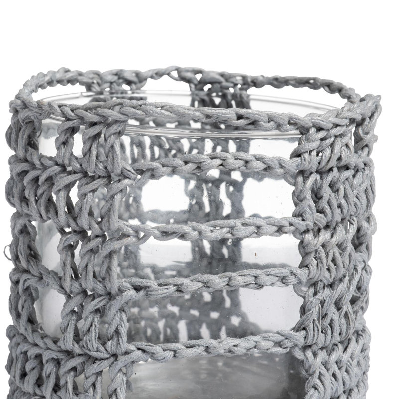 Hemp Basket, Gray, 4.25" H x 4.25" W x 4.25" D