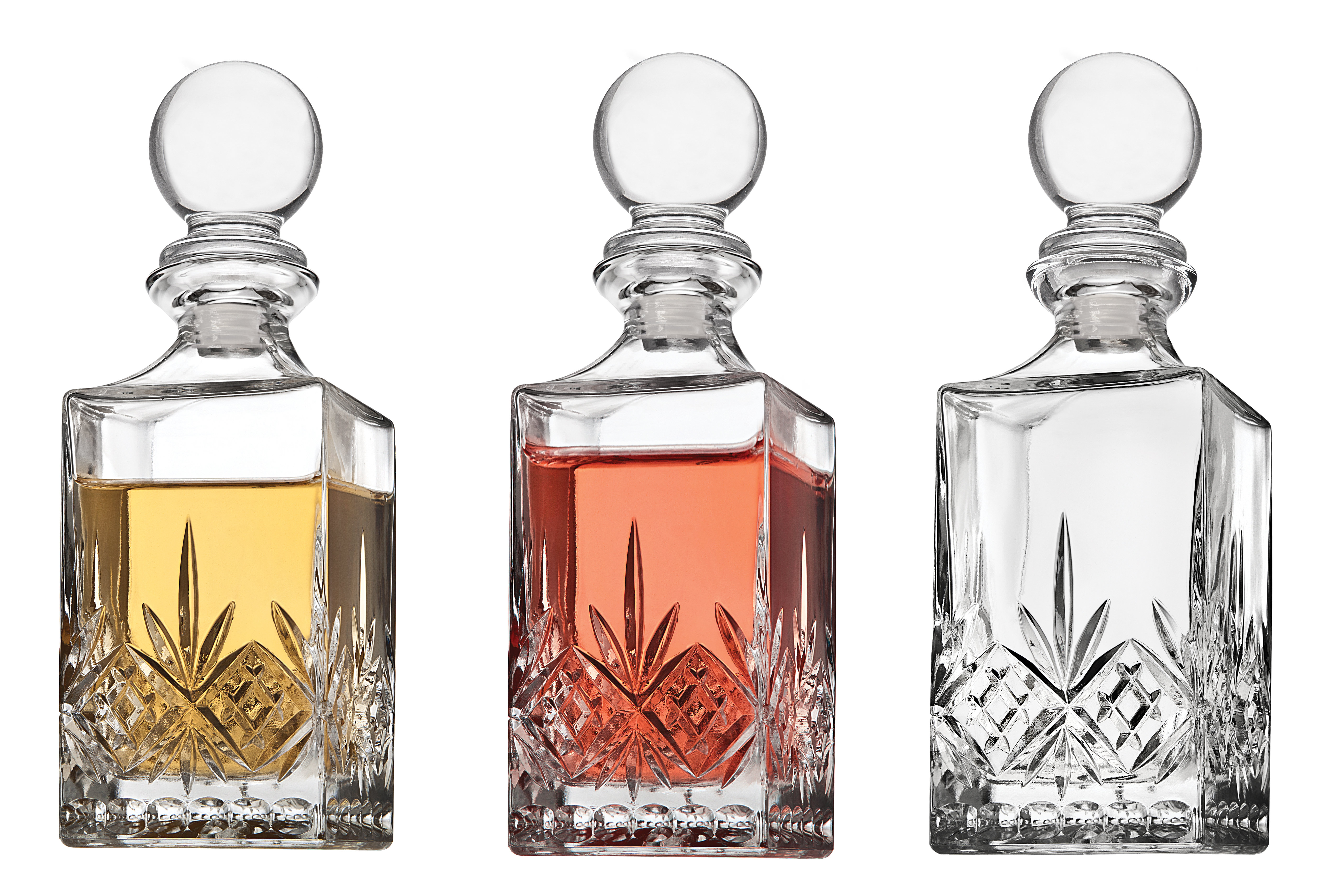 Godinger Dublin Shannon Collection Crystal Decanter & Four 