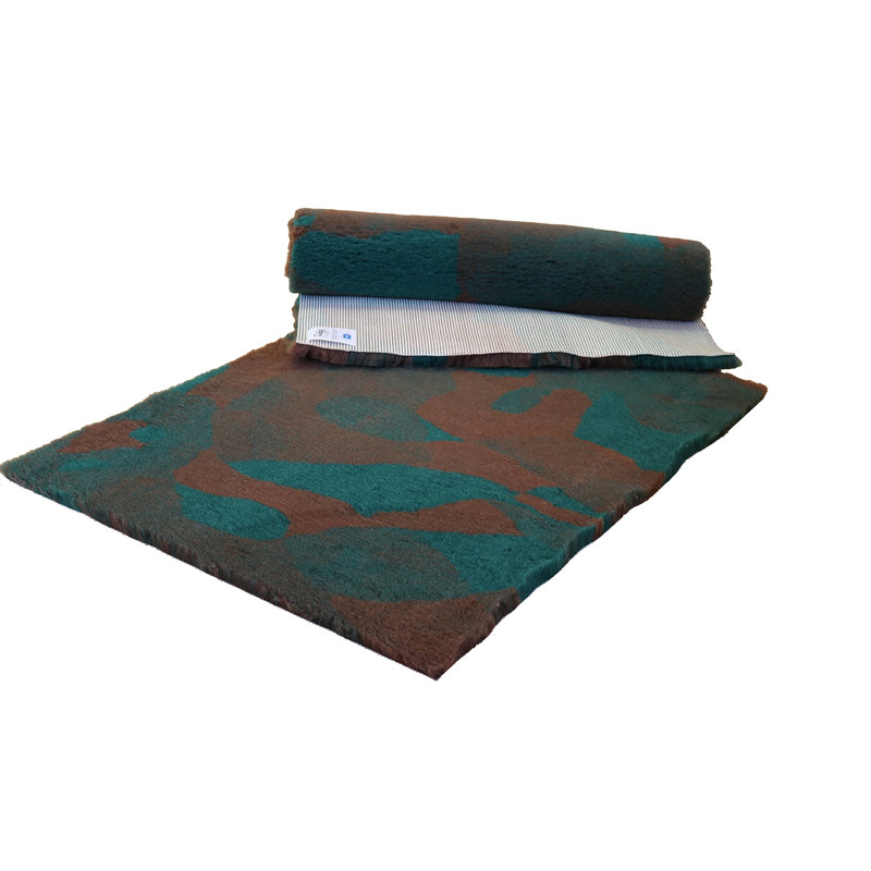 Fleece Pet Bed, 3cm H x 152cm W x 152cm D, Green/Brown