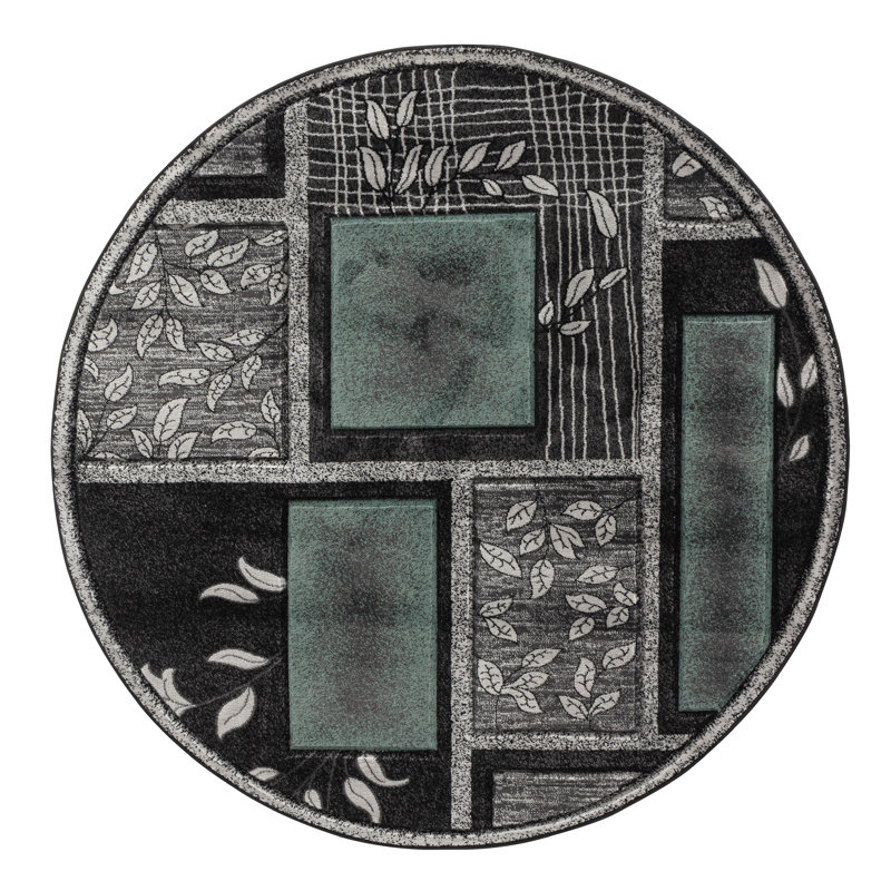 Zader Floral Indoor Rug, Round 8'1"