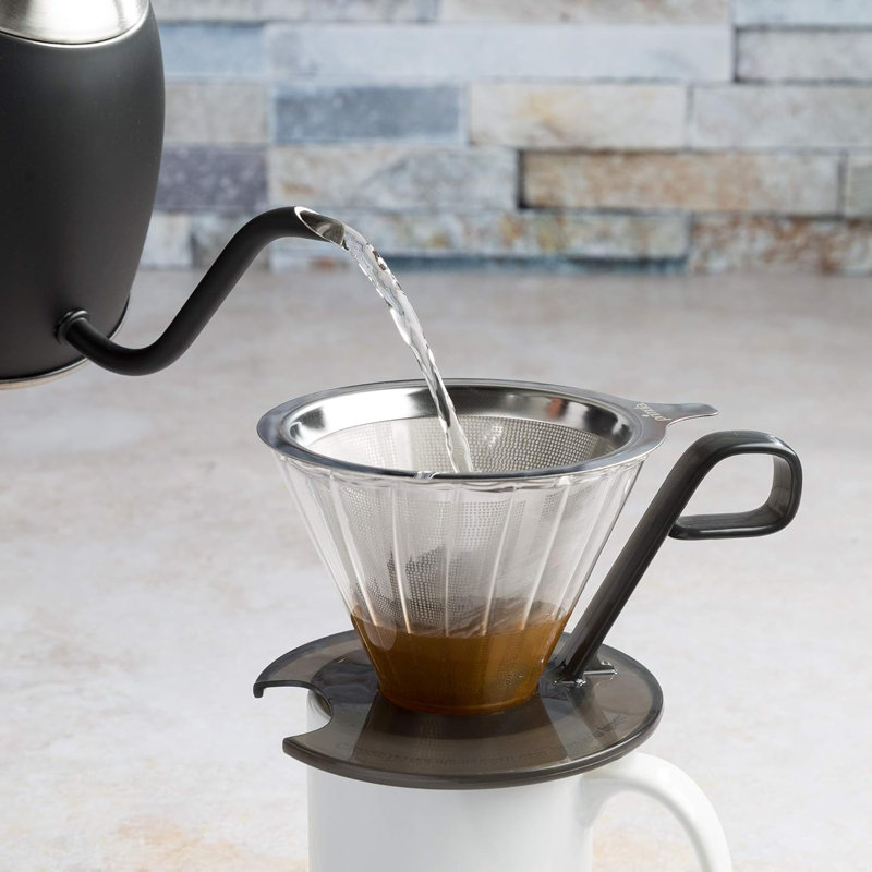 Primula Seneca 1 cups Clear/White Pour-Over Coffee Brewer