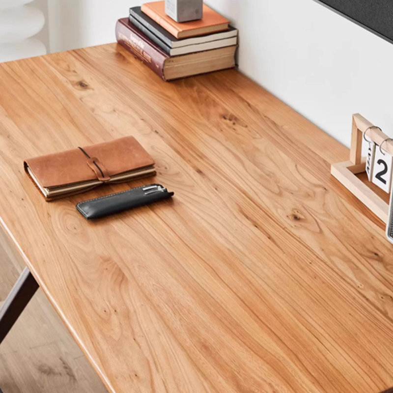 Bureau multifonctionnel en bois d'orme stable 51,18 pouces