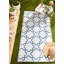 Tapis de sol extérieur en treillis bleu 3 pi x 6 pi