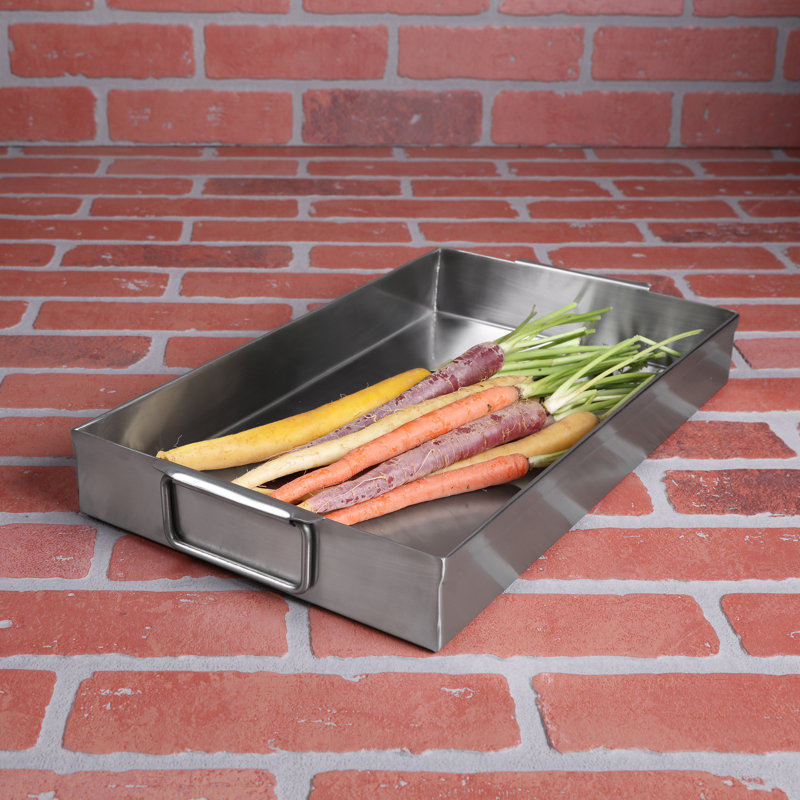 Elite Global Solutions Stainless Steel Tray, 2" H x 15" W x 9" D
