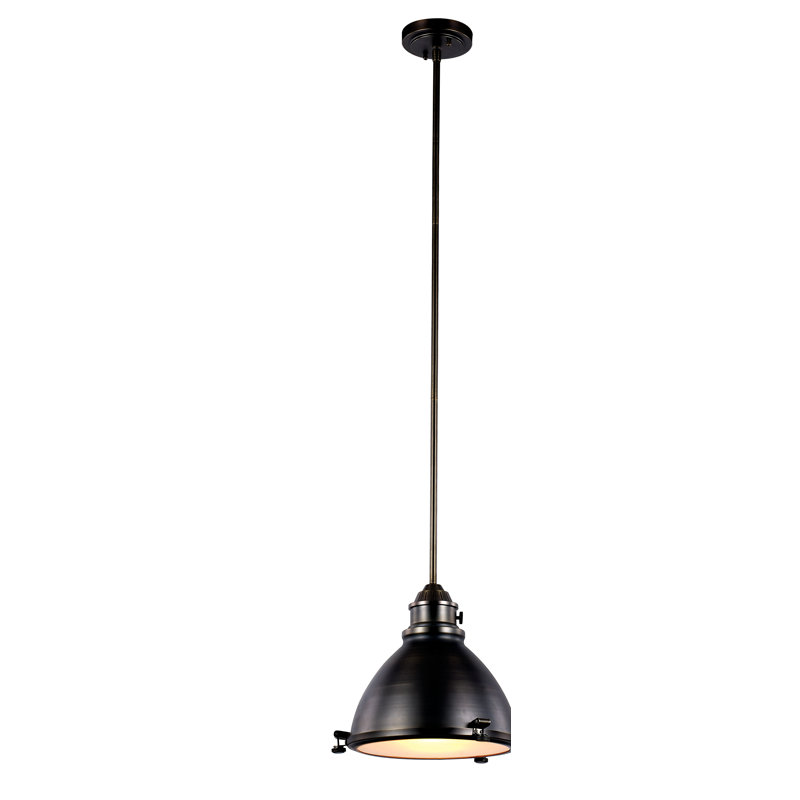 Hollister 1 - Light Single Pendant, 47.5" H x 7" W x 7" D, Weathered Bronze