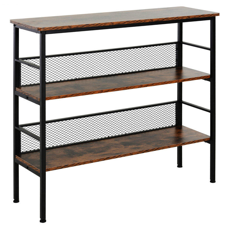 3-Tier Console Table With Adjustable Feet