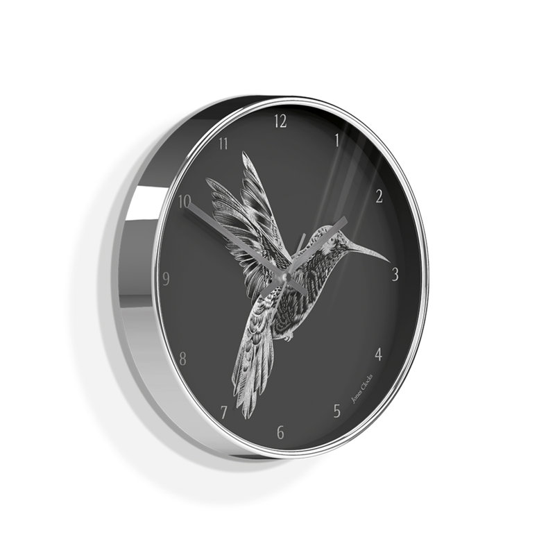 Wall Clock, Silver/Grey