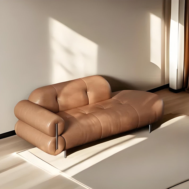Chaise longue de loisirs créative et moderne, Orange, Orienté à gauche (vu de face)