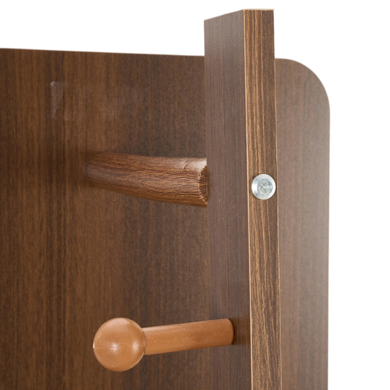 Square Floor Mirror, Walnut