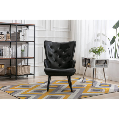 Chaise avec accoudoirs en cuir Schum