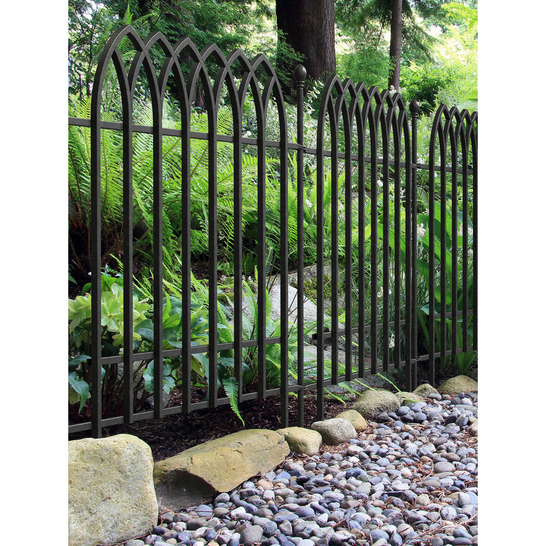 Gothic Fence Section, Black. H92 X W121cm