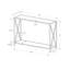 Console à structure en métal noir avec tablettes d'aspect marbre et plateau rectangulaire pour la chambre à coucher 2 po