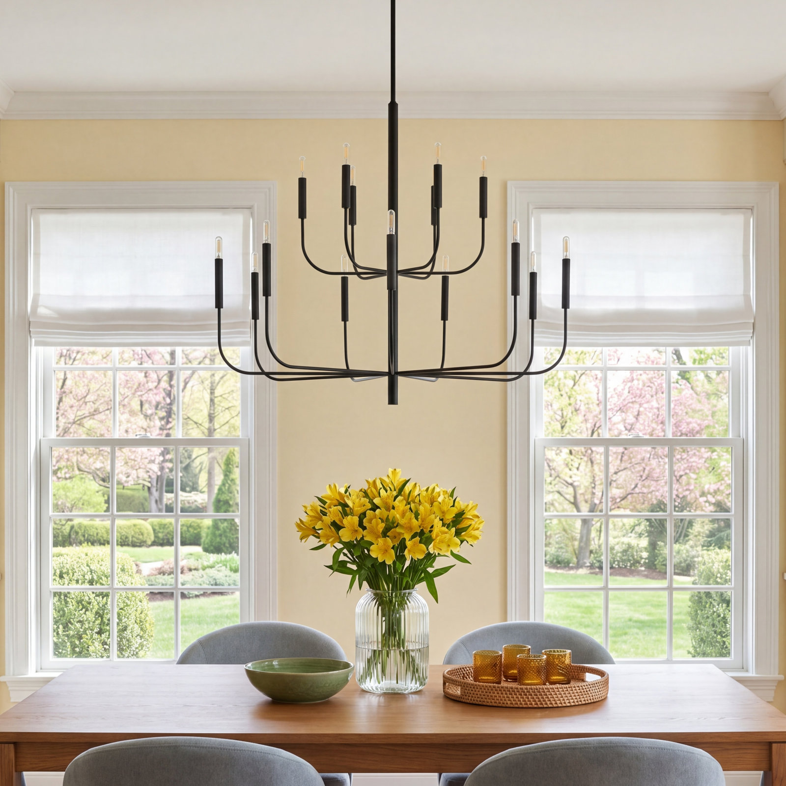 Tedder 15-Light Chandelier, Aged Iron