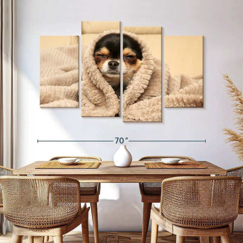 Chien Chihuahua douillet, H 42 po x l 68 po