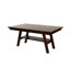 Table de salle à manger moderne en noyer foncé, de forme rectangulaire, avec tablette, table de salle à manger en bois d'hévéa-1920950119
