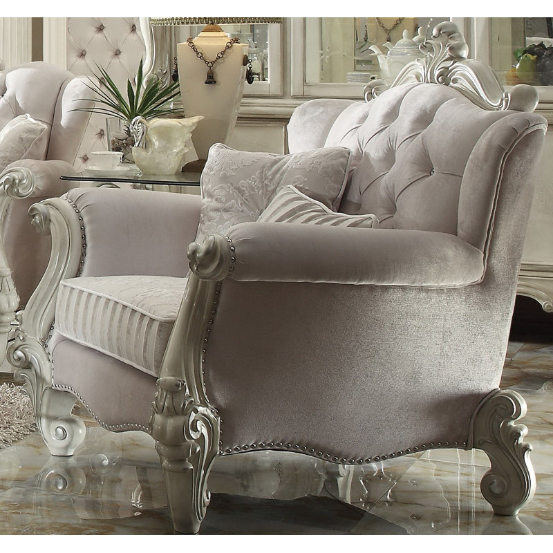 Upholstered Armchair, 2, Ivory