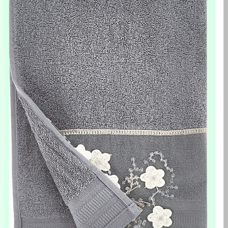 LuxSoft 3-Piece Grey Towel Set - Premium Bloomfield Collection