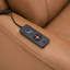 Fauteuil inclinable électrique de massage en cuir véritable avec télécommande-2039099274