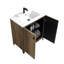 Meuble-lavabo gris antique peu encombrant avec lavabo en céramique, installation facile