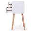 Table de chevet avec pieds en bois massif, 2 tiroirs pour le rangement, table de chevet 2 en noyer blanc, construction et bois, chambre à coucher-23046409-25546767
