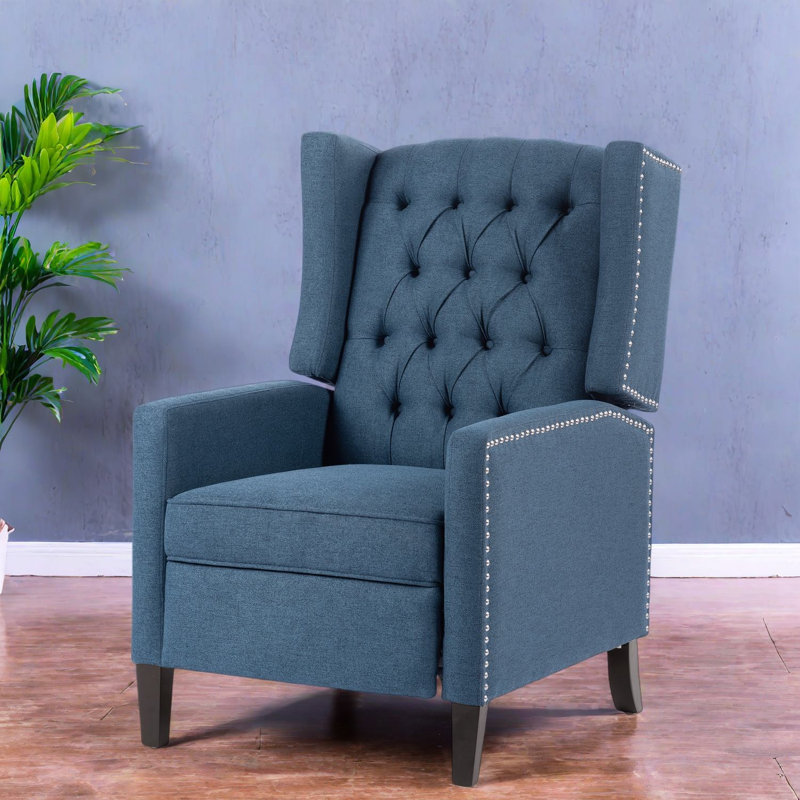 Fauteuils inclinables en polyester durable, conception à oreilles compactes, idéal pour les maisons modernes