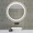 Dimmable Wall Mounted Anti-Fog Bathroom Vanity LED Mirror With Gold Aluminum Frame-2089281618