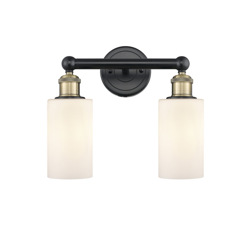 Caldello 2 - Light Dimmable Vanity Light, Matte White, Black Antique Brass