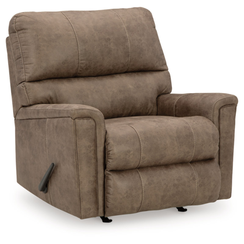 Faux Leather Recliner, Brown Faux Leather