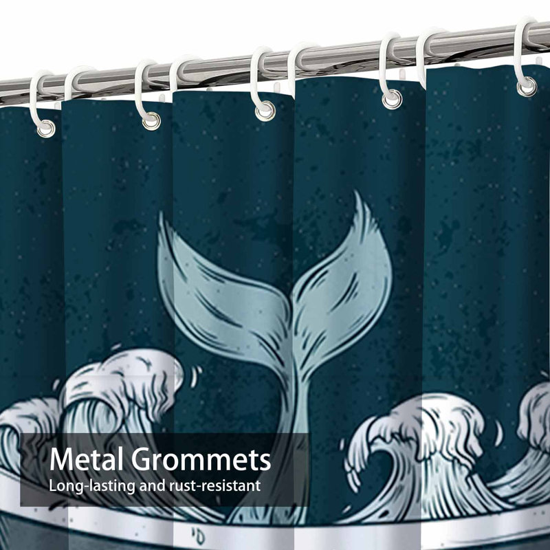 Rideau de douche imperméable WaveTale, L 72 po x l 72 po